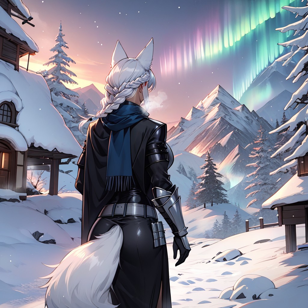 Clothes With Fur, Black Winter Clothes, Fox Tail Hentai AI Porn