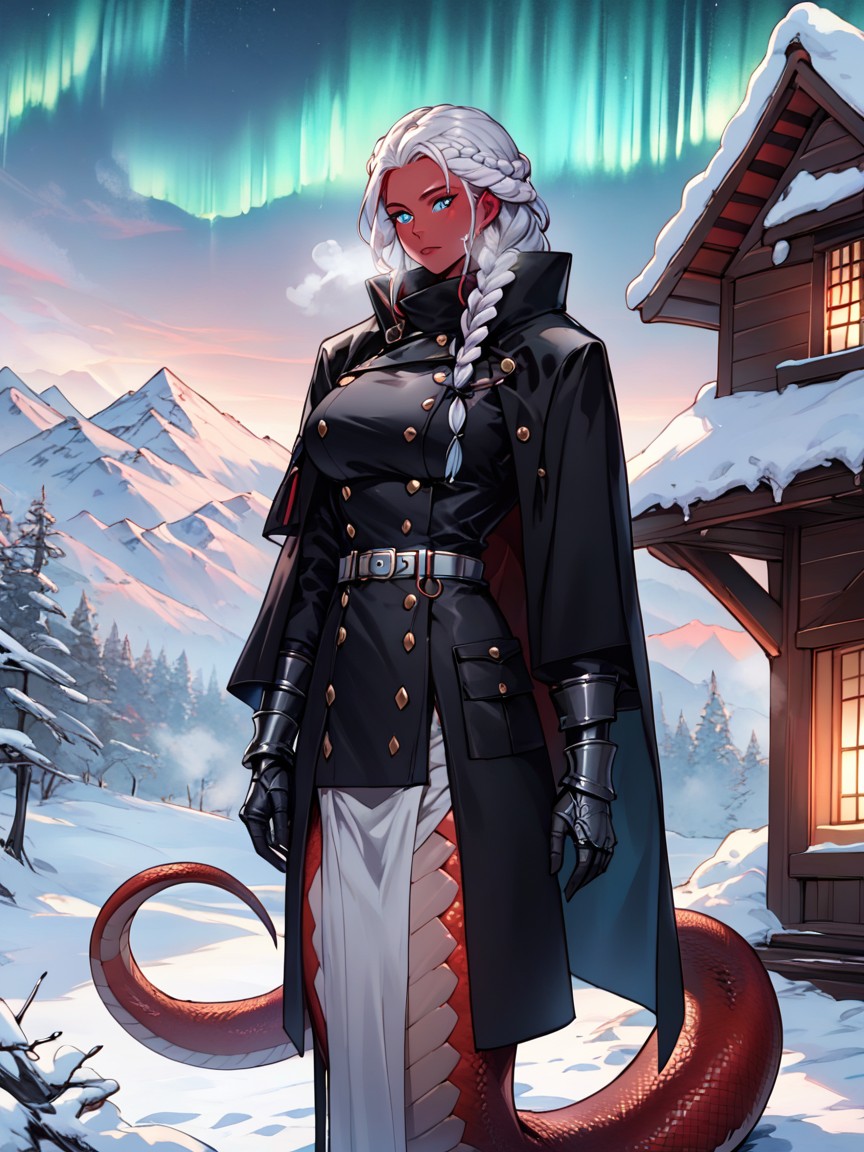 Long Black Coat, Trees, Fit Body Hentai AI Porn