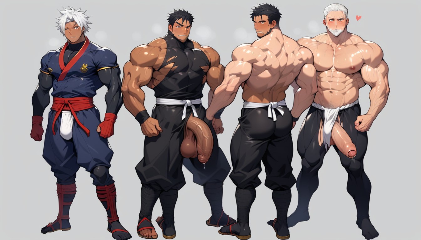 Kakashi Embarrassed Face, Asuma Serious Face, Kakashi Pale Skin AI Gay Porn