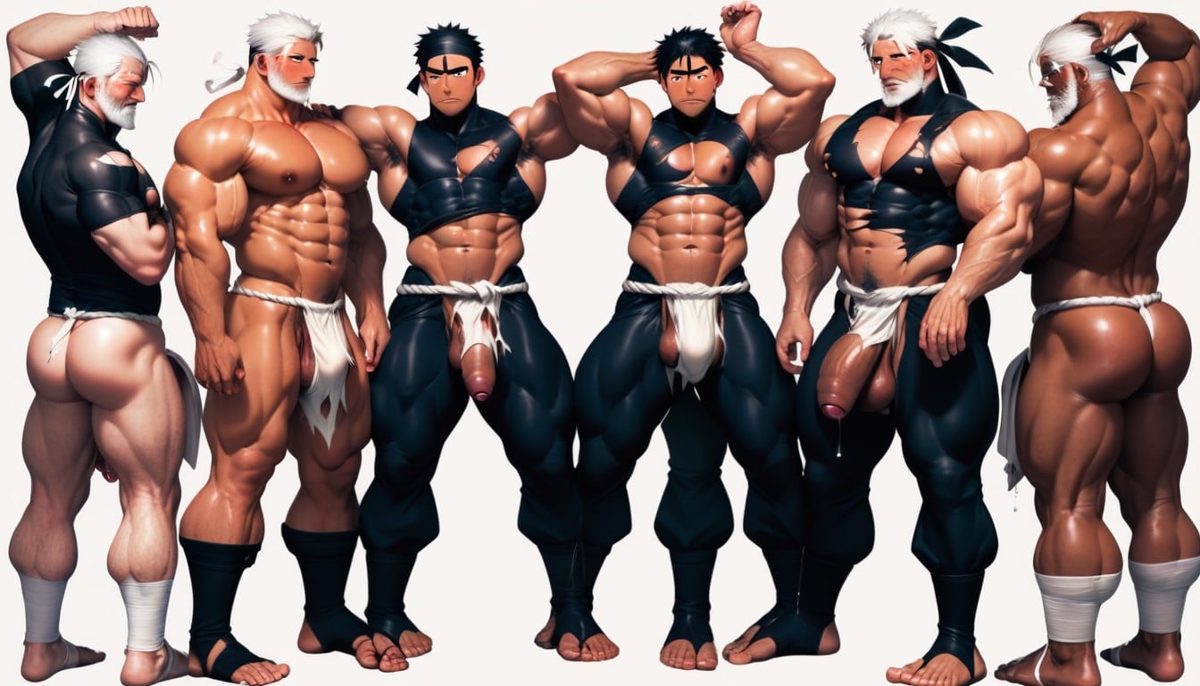 Ninja, Huge Cocks, 2 People AI Gay Porn