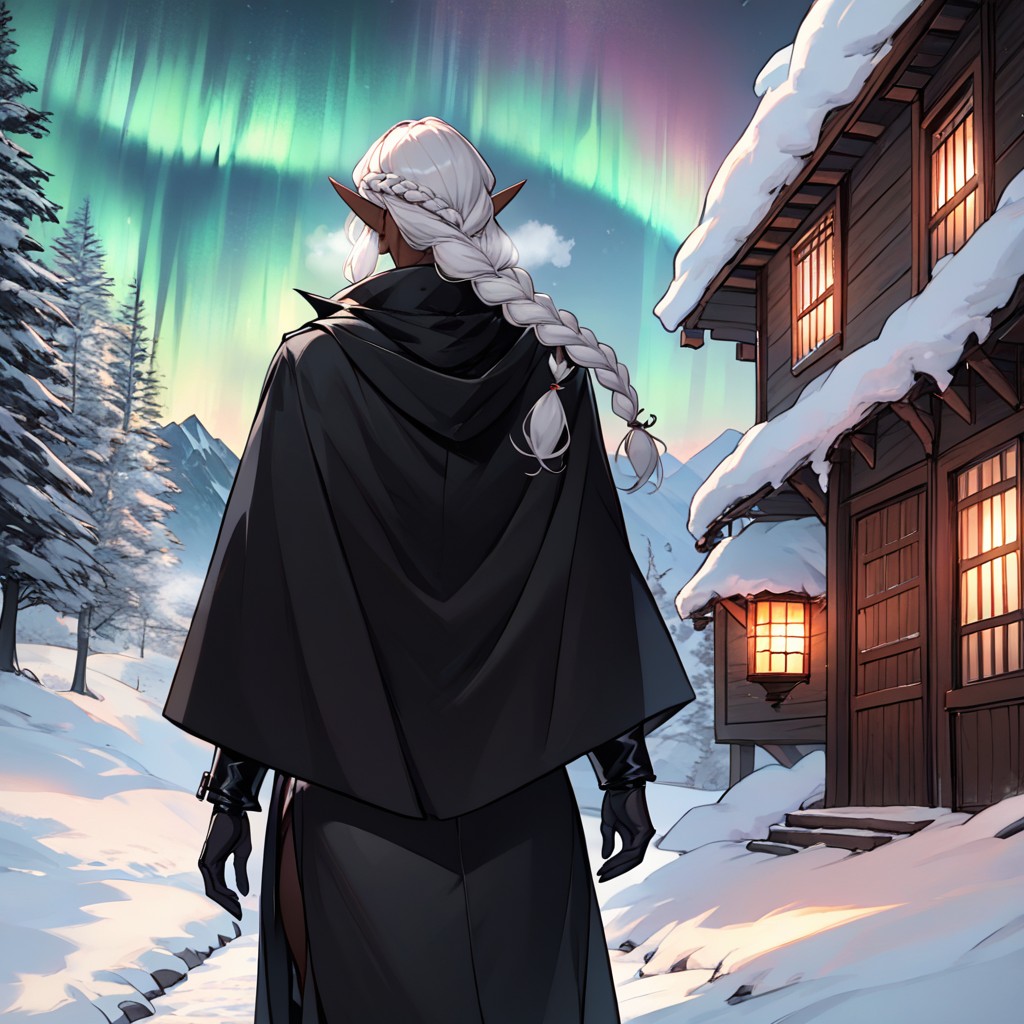 Walking Toward A House, Back View, Tan Skin Hentai AI Porn