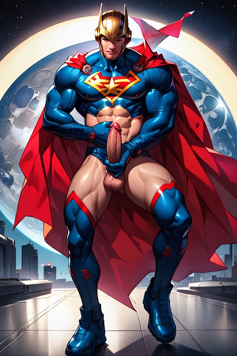 Nsfw, 20s, Muscular Superhero Based On Marvel's Nova AI Gay Porn