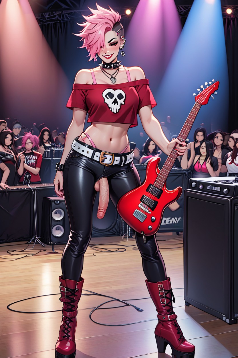Loose Belt, Navel, Concert Stage 人妖AI黃片