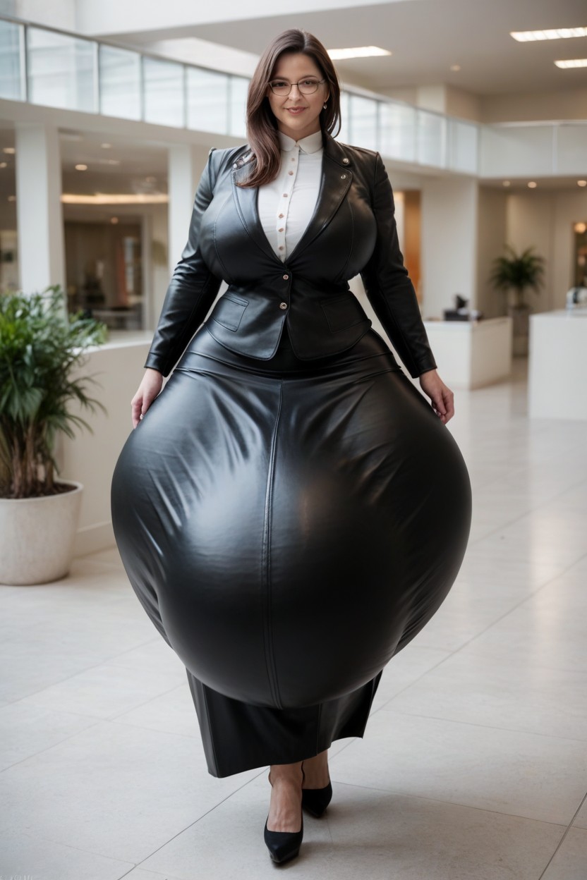 Offices, Mall, Large Hyper Hips Shemale AI Porn