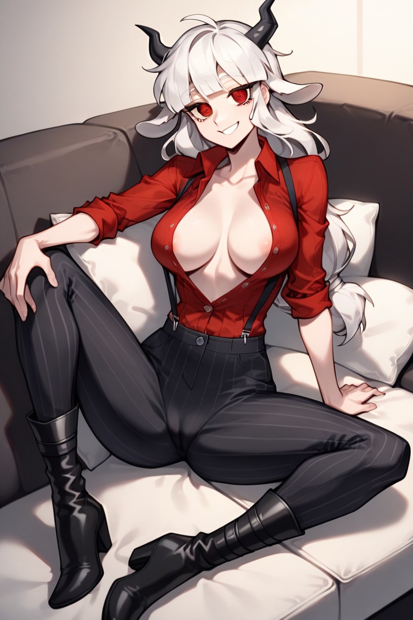 Bangs, Couch, Small Ass Hentai AI Porn
