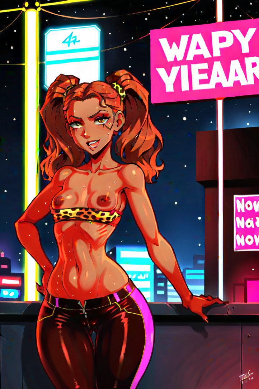 Short Body, Slender Hips, Skinny Chest AI Porn