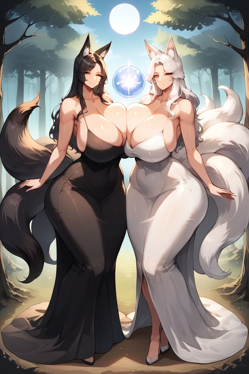 Full Body, Magic, Black Dress Hentai AI Porn