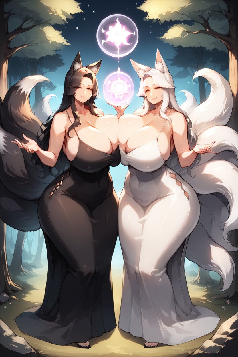 Magic, Huge Asssymmetrical Docking, Fox Tail Hentai AI Porn