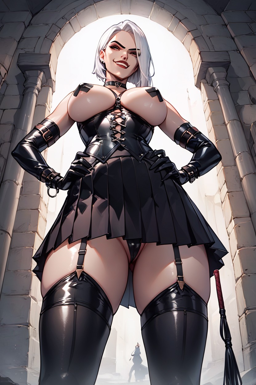 Black Bondage Corset, Hard Shadow, Ashe From Overwatch AI Porn