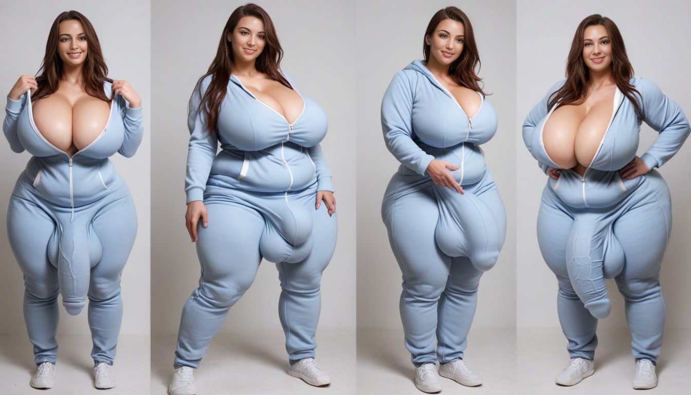 Chubby, Futanari, Full Body AI Porn