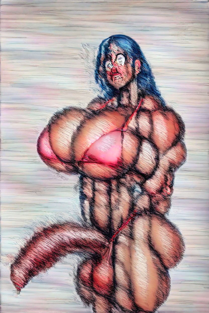 Muscle Expansion, Veiny Body, Visible Veins Shemale AI Porn