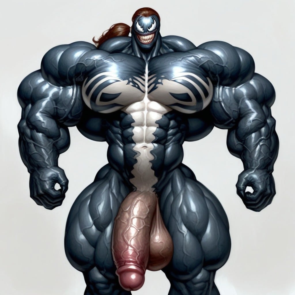 Shocked, Female Venom, Extremely Fat Dick Shemale AI Porn