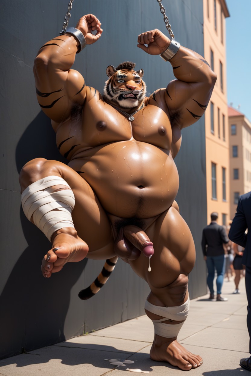 Large Fat Furry Tiger, African, Nsfw AI Gay Porn