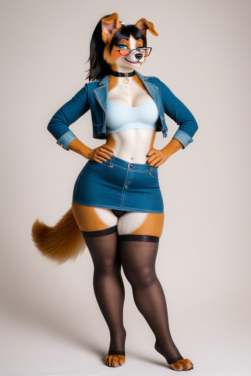 Dog, Underpants, Stockings Furry AI Porn