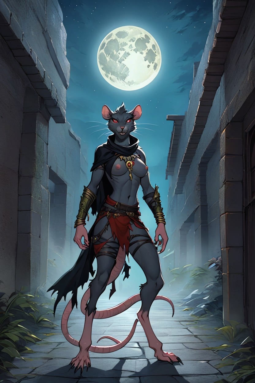 Black Magical Cloak Of Shadows That Exude Shadow, Tunic, Dungeon Furry AI Porn
