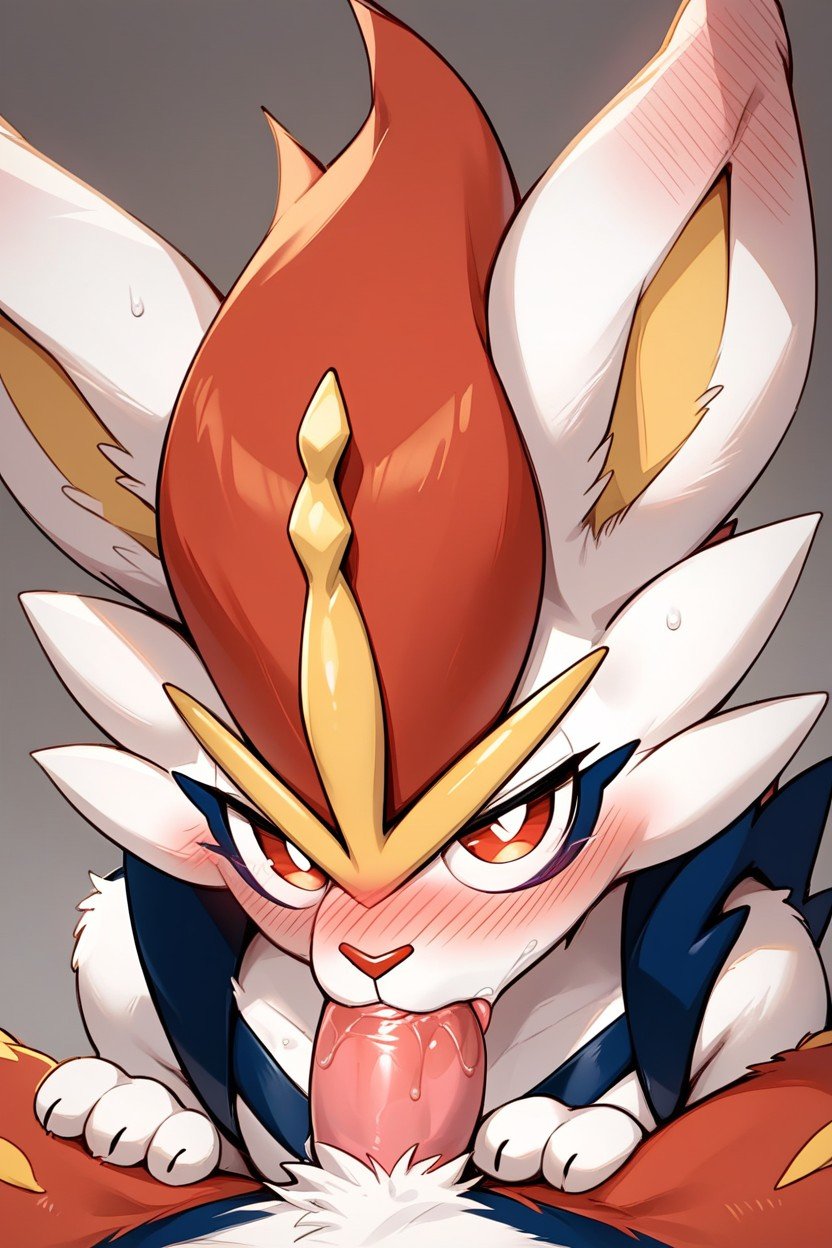 Nsfw, Pov Blowjob, Cinderace Furry AI Porn