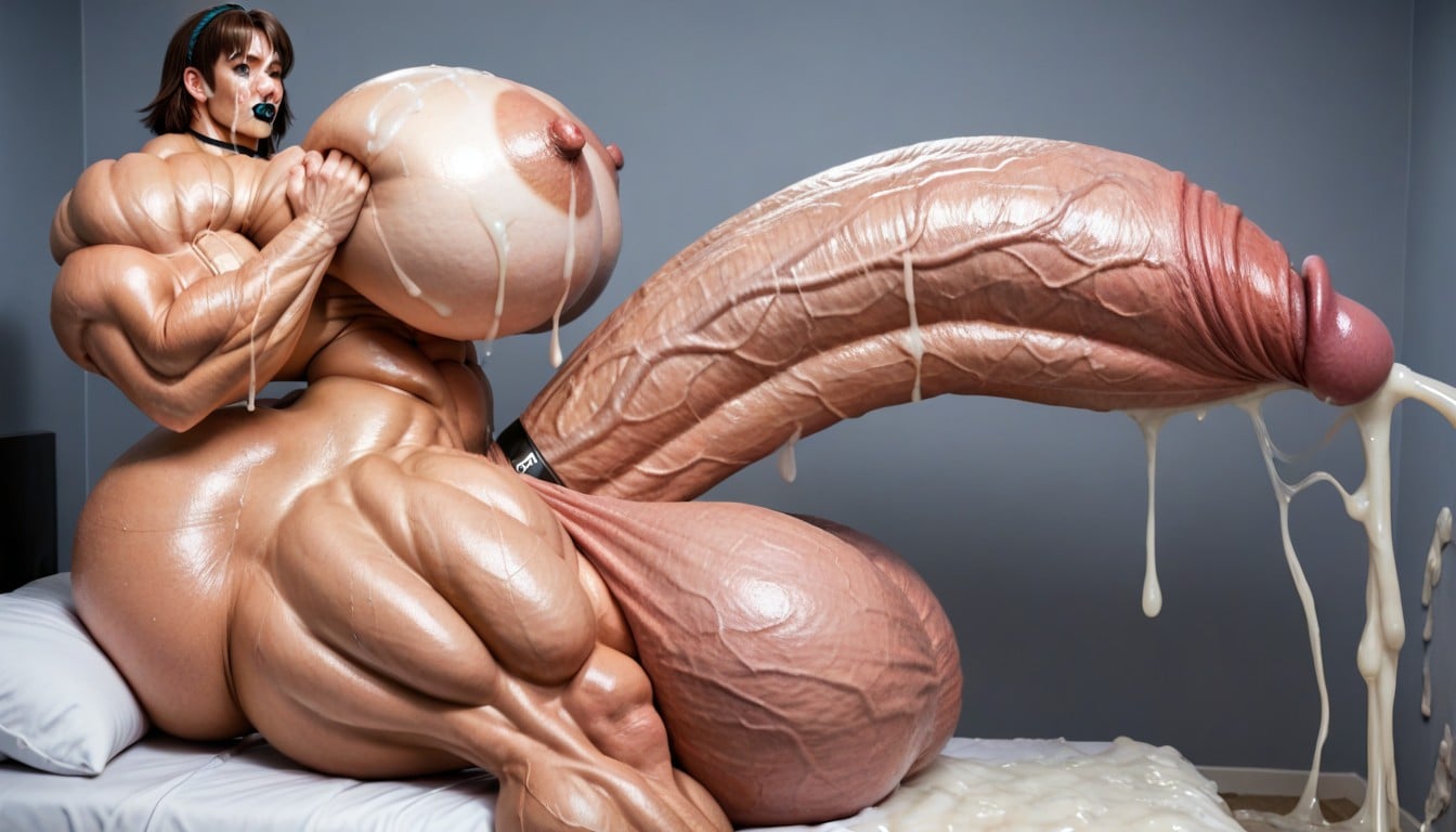 Extremely Large Ass, Futanari, Black Lipstick Shemale AI Porn