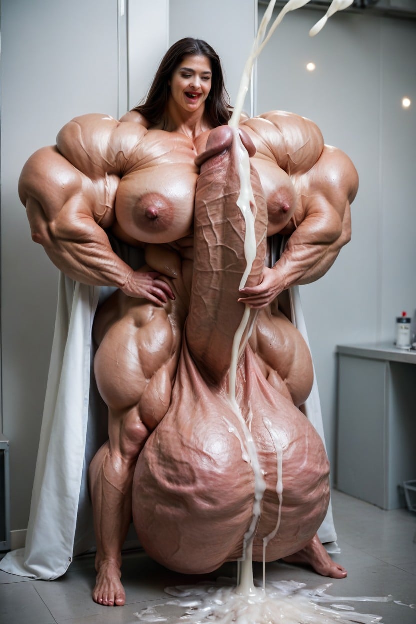 Barefoot, 1 Person, Muscular Shemale AI Porn