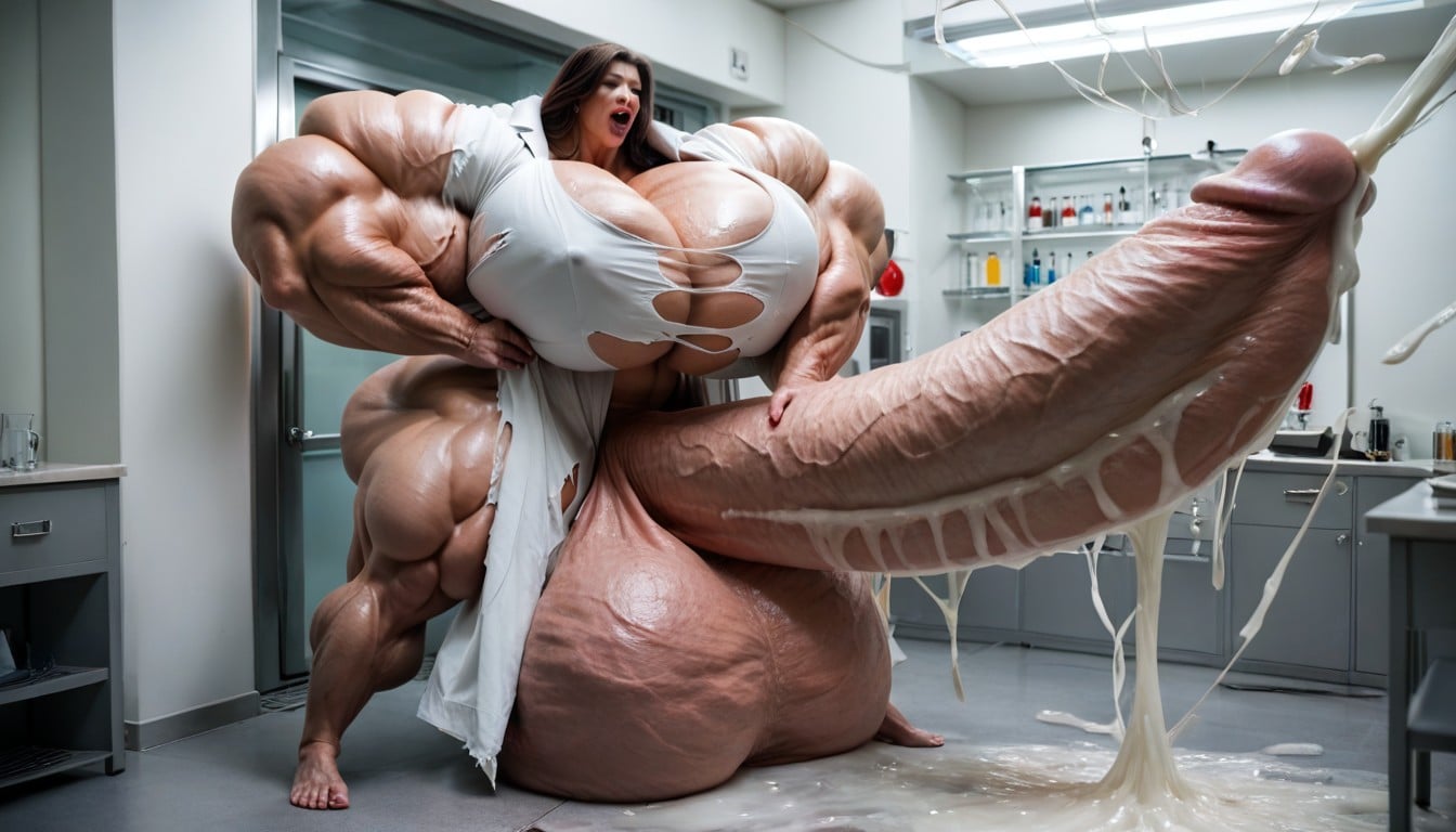 Barefoot, Asian, Gigantic Trapezius Shemale AI Porn