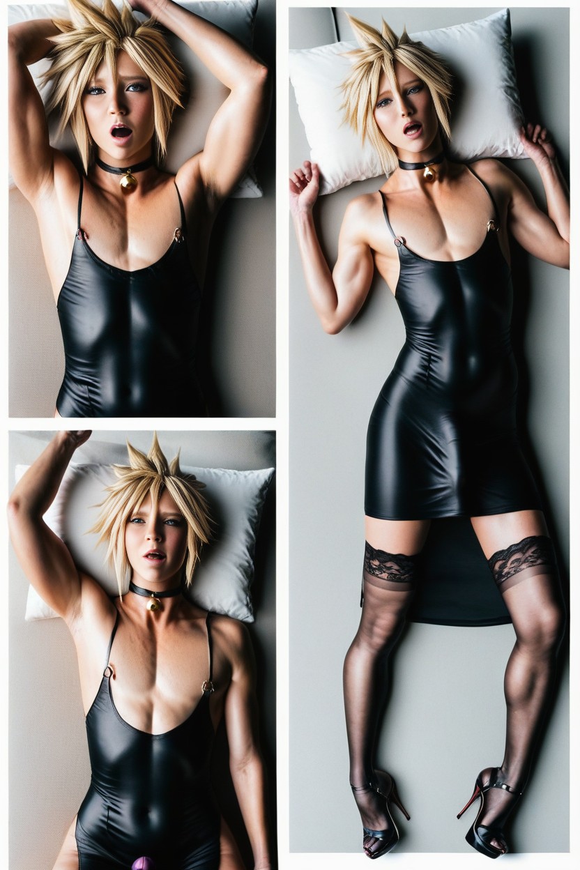 Couch, High Heels, Femboy AI Gay Porn