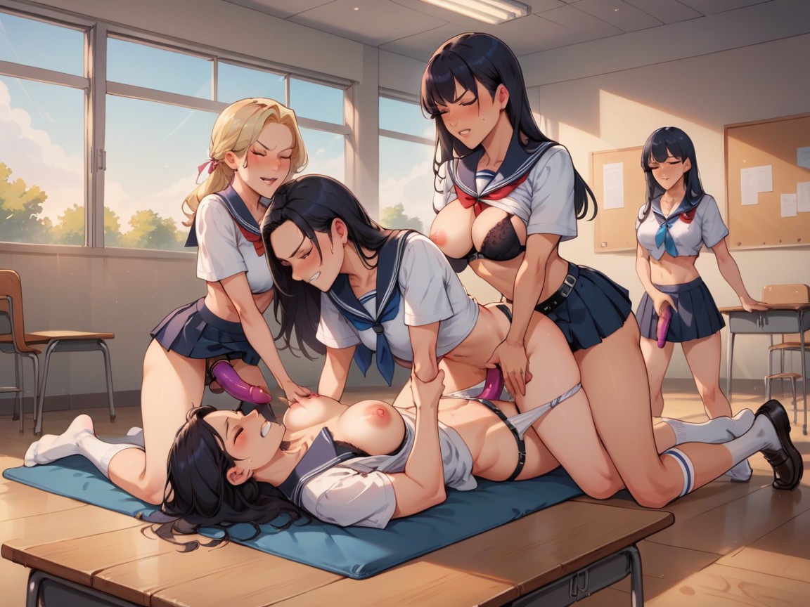 School Jackets, Japanese, Bra Visible AI Porn
