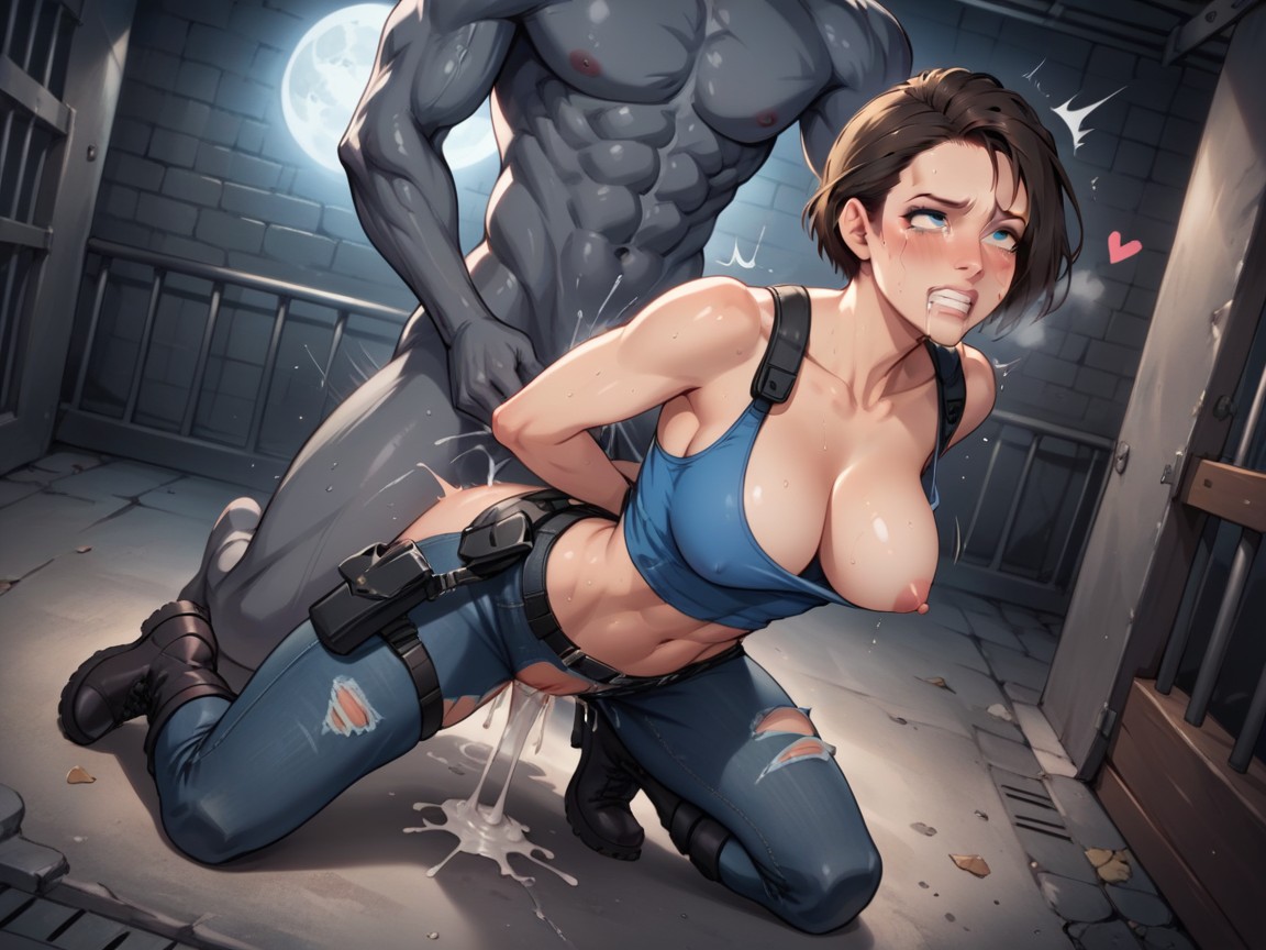 Rodar Los Ojos, Big Balls, Culo Masivo Hentai IA