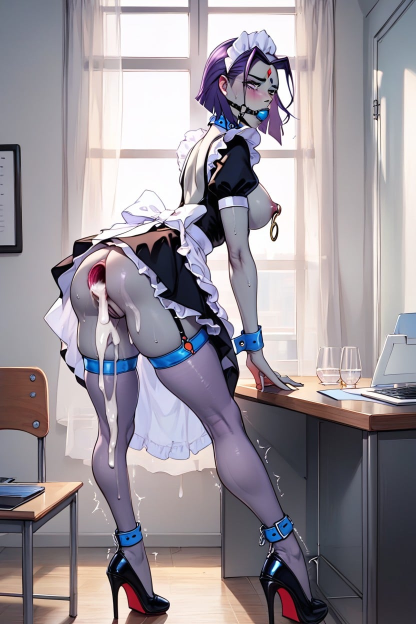 Huge Creampie, Maid Dress, Nylon Stockings Furry AI Porn