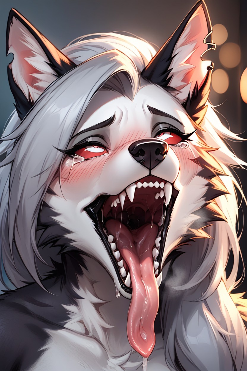 Highlights On Edges, Loona From Helluva Boss, Canine Nose Furry AI Porn