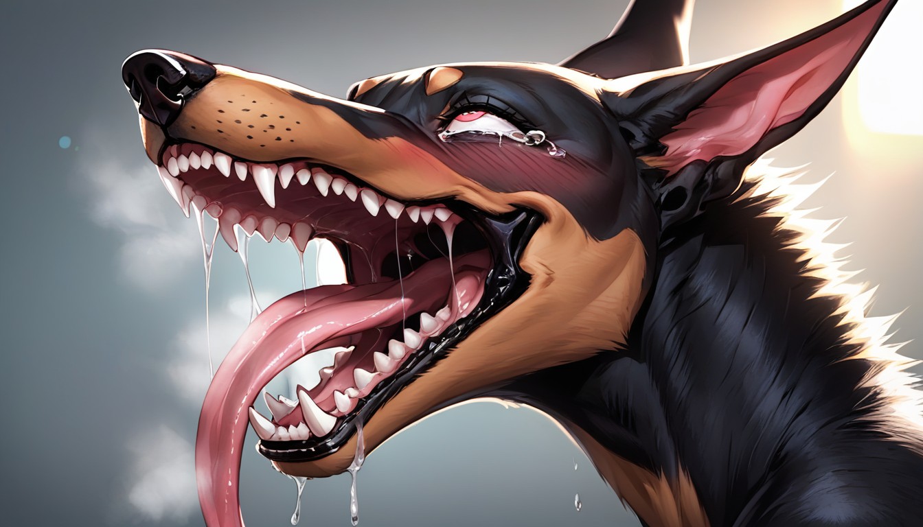 Embarrassed, Long Tongue, Ahegao Eyes Furry AI Porn