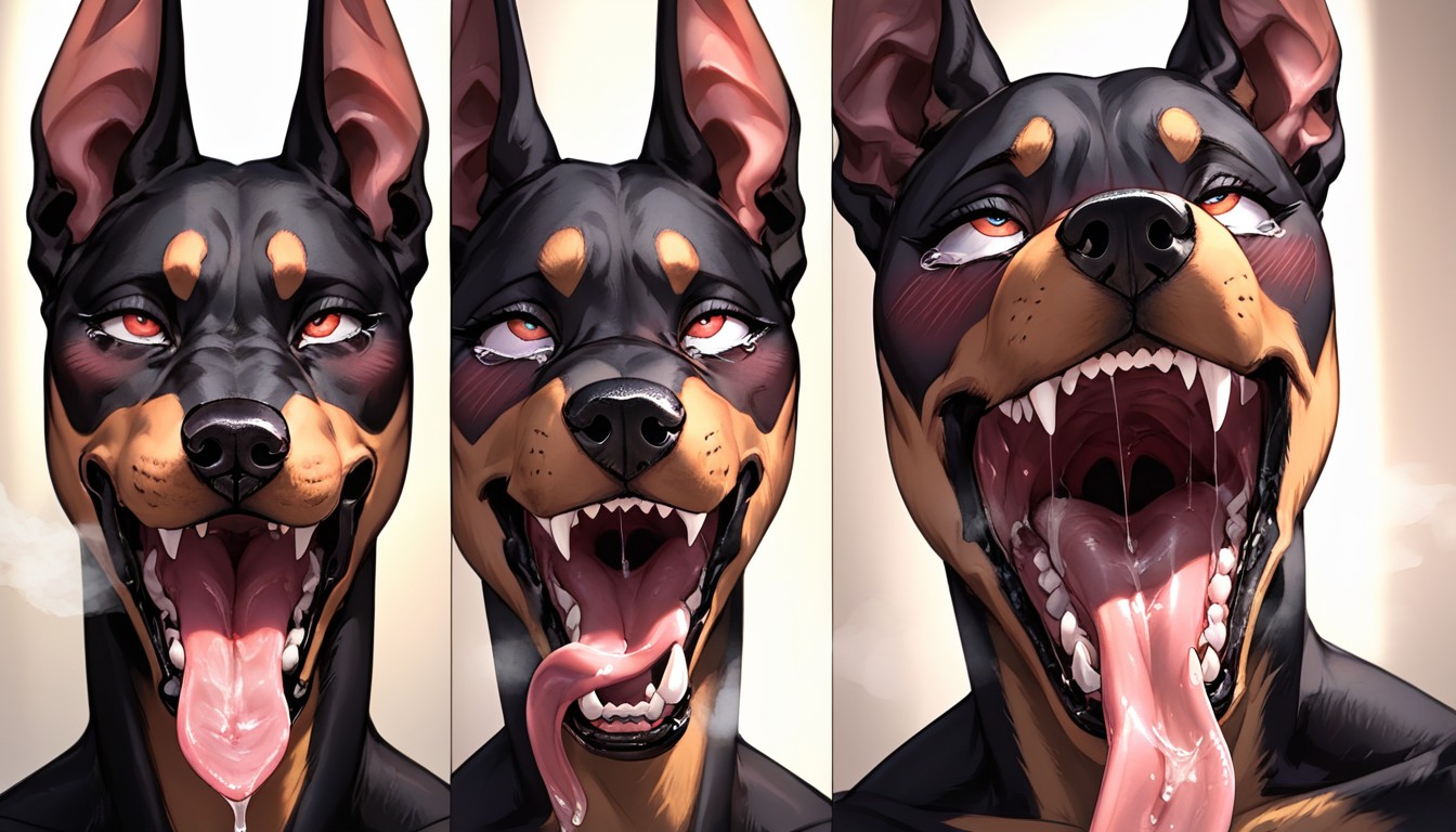 Canine Nose, Embarrassed , Teary Eyes Furry AI Porn