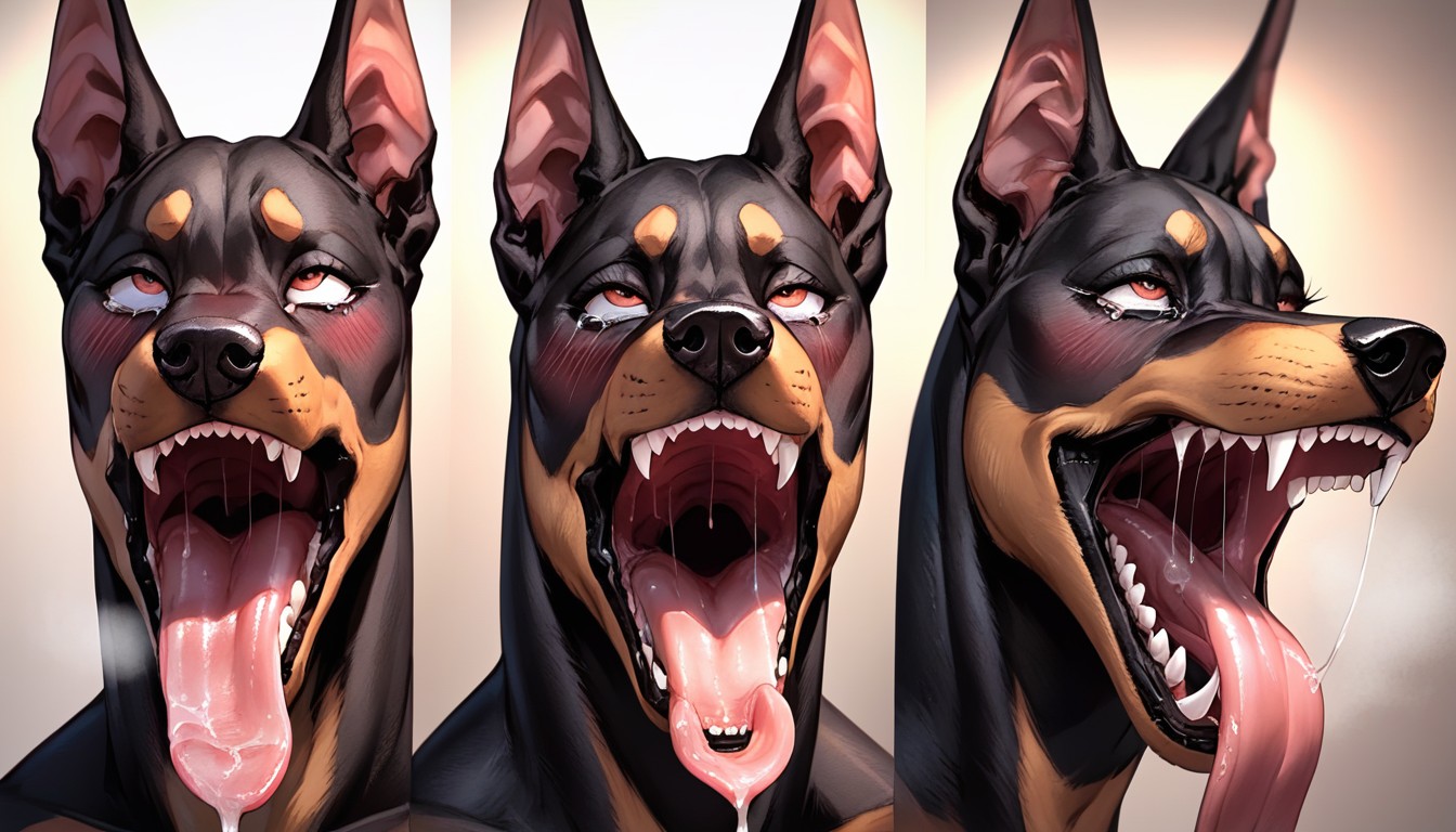 Ahegao, Mouth Agape, Bokeh Furry AI Porn