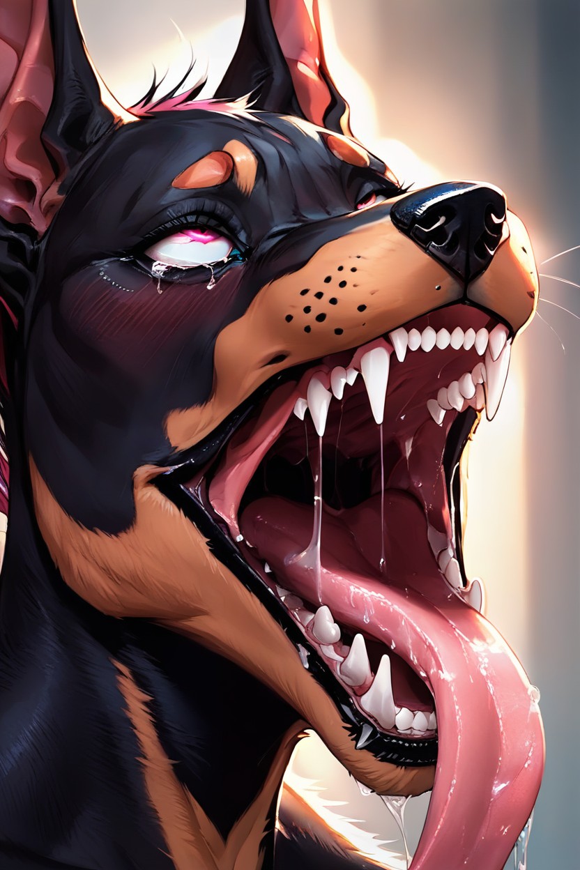 Breathing Out, Teary Eyes, Ahegao Furry AI Porn