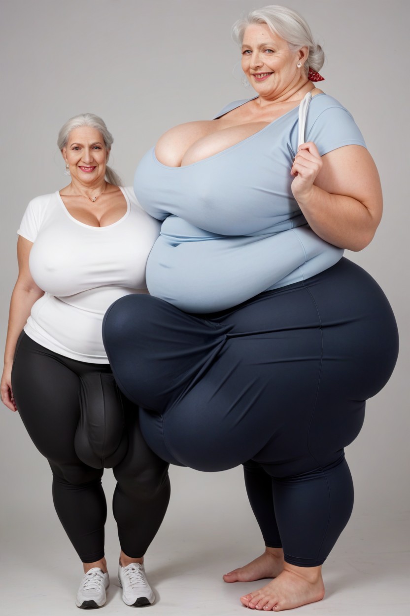 Fat, White Hair, Ssbbw Shemale AI Porn