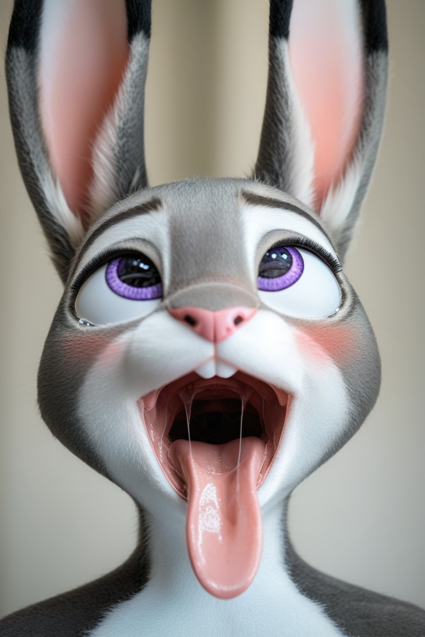 Close Up, 18, Large Bunny Ears Furry AI Porn