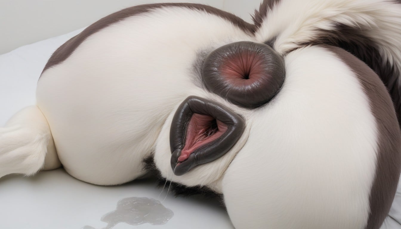 Hairy Anus, Dark-brown Pussy, Curvaceous Hips Furry AI Porn