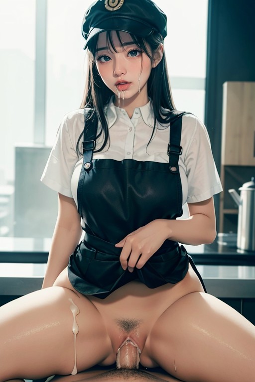 An Orchest, Long Hair, Barista Asian AI Porn