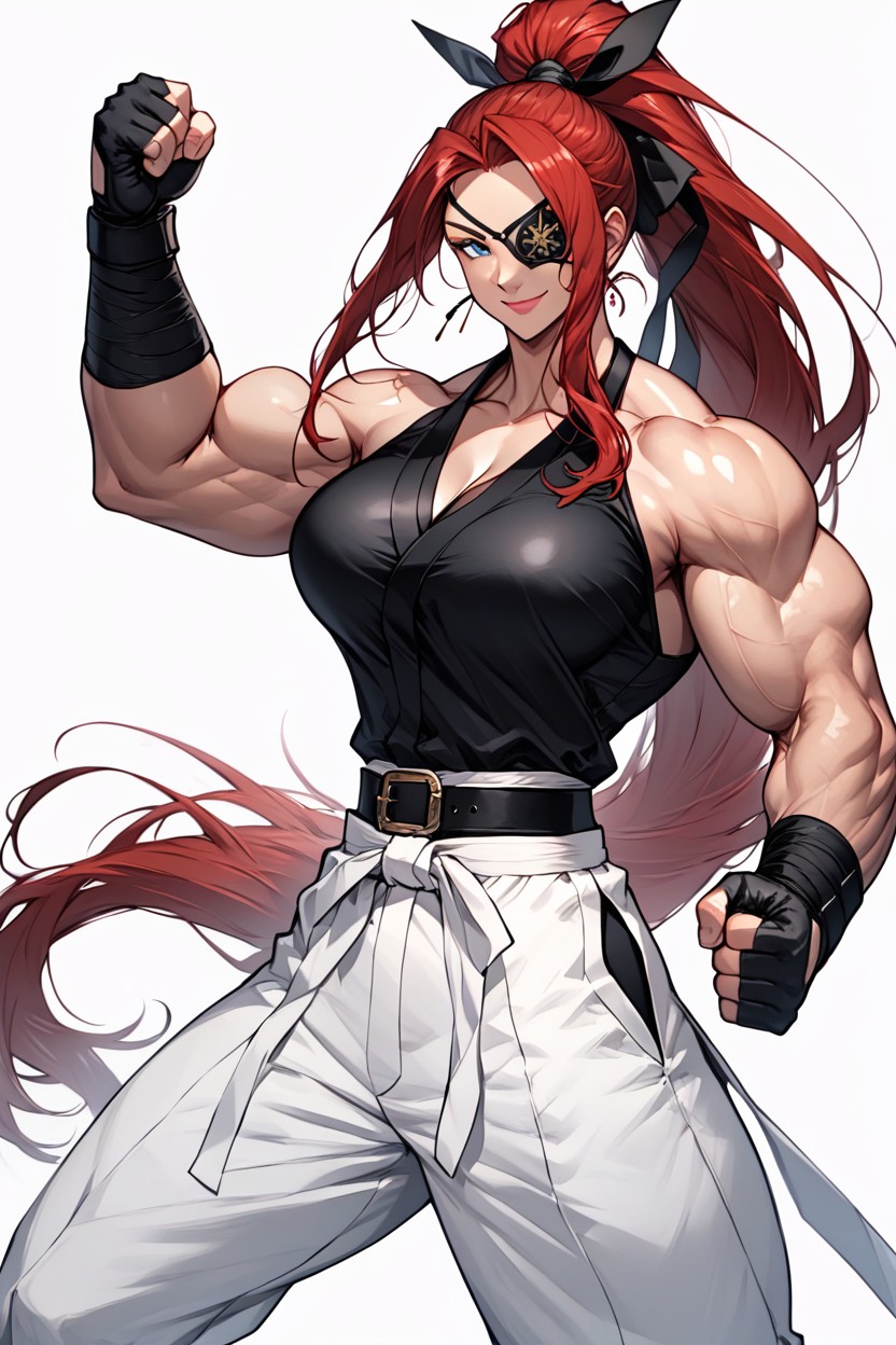 Big Hands, Proud Face, Extremly Muscular Gigantic Female Hentai AI Porn