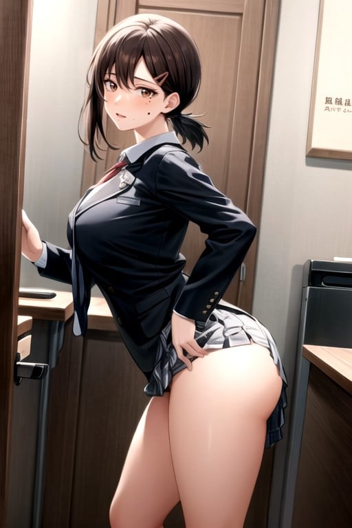 Vue De Côté, Se Pencher, Poitrine ArrondiePorno IA Hentai