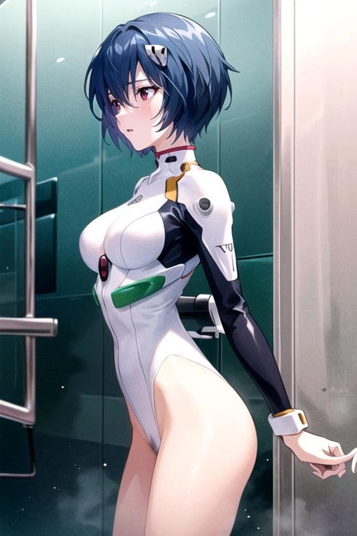 Ayanami Rei (evangelion), Nu, Banho Pornografia de IA