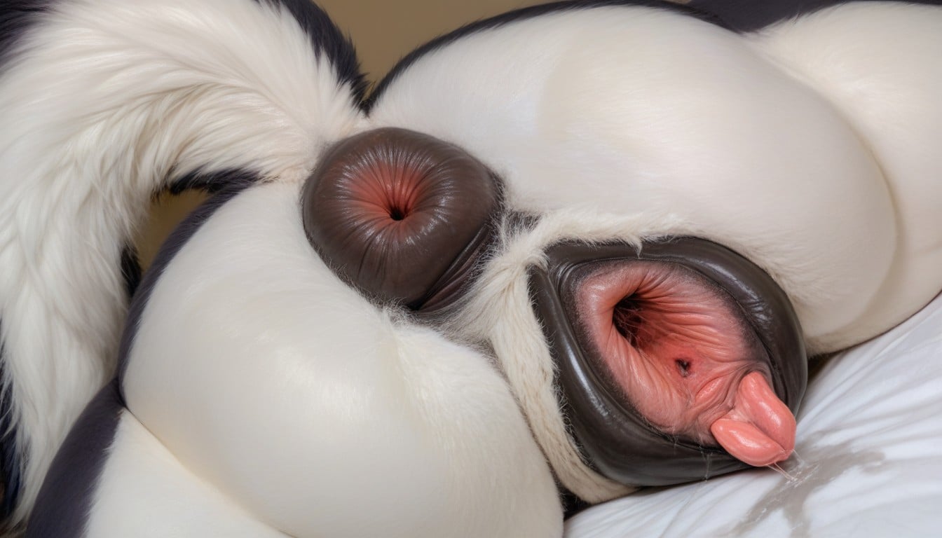 Realistic, Lit From Behind, Dark-brown Nipples Furry AI Porn