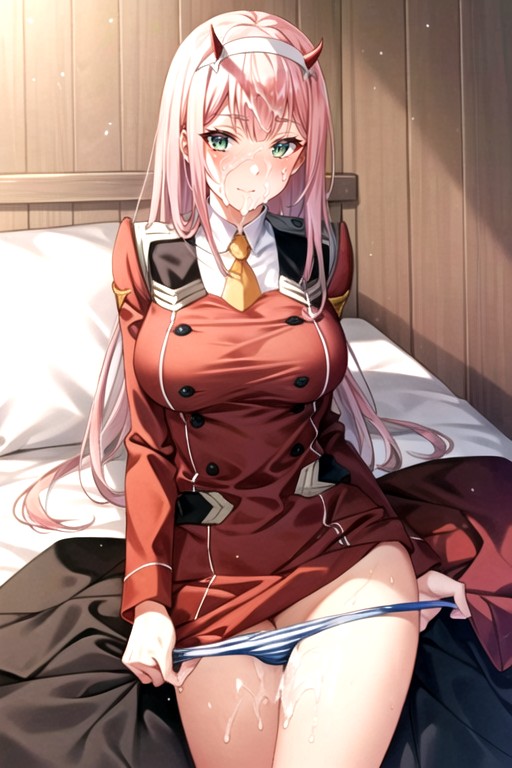 Zero-two (darling In The Franxx), Skinny, Cumshot AI Porn