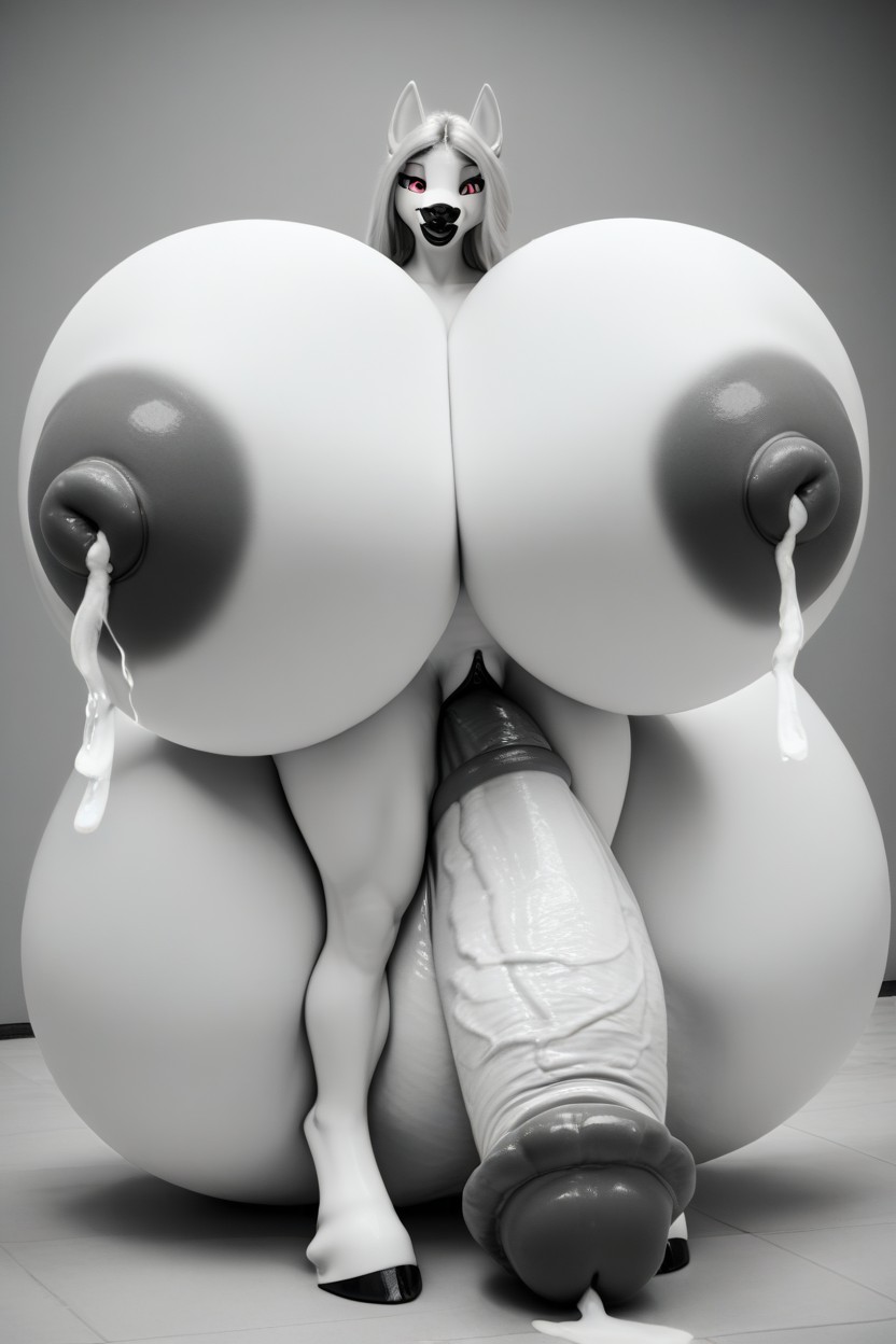 Hyper Breasts, Gigantic, Hyper Balls Furry AI Porn