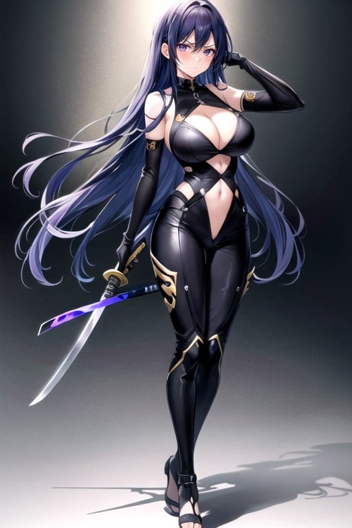 Full Body, Purple_hair, Girl Hentai AI Porn
