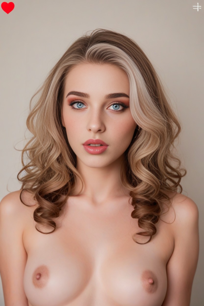 Blue Eyes, Shy Facial Expression, Loren Gray From Tiktok AI 포르노