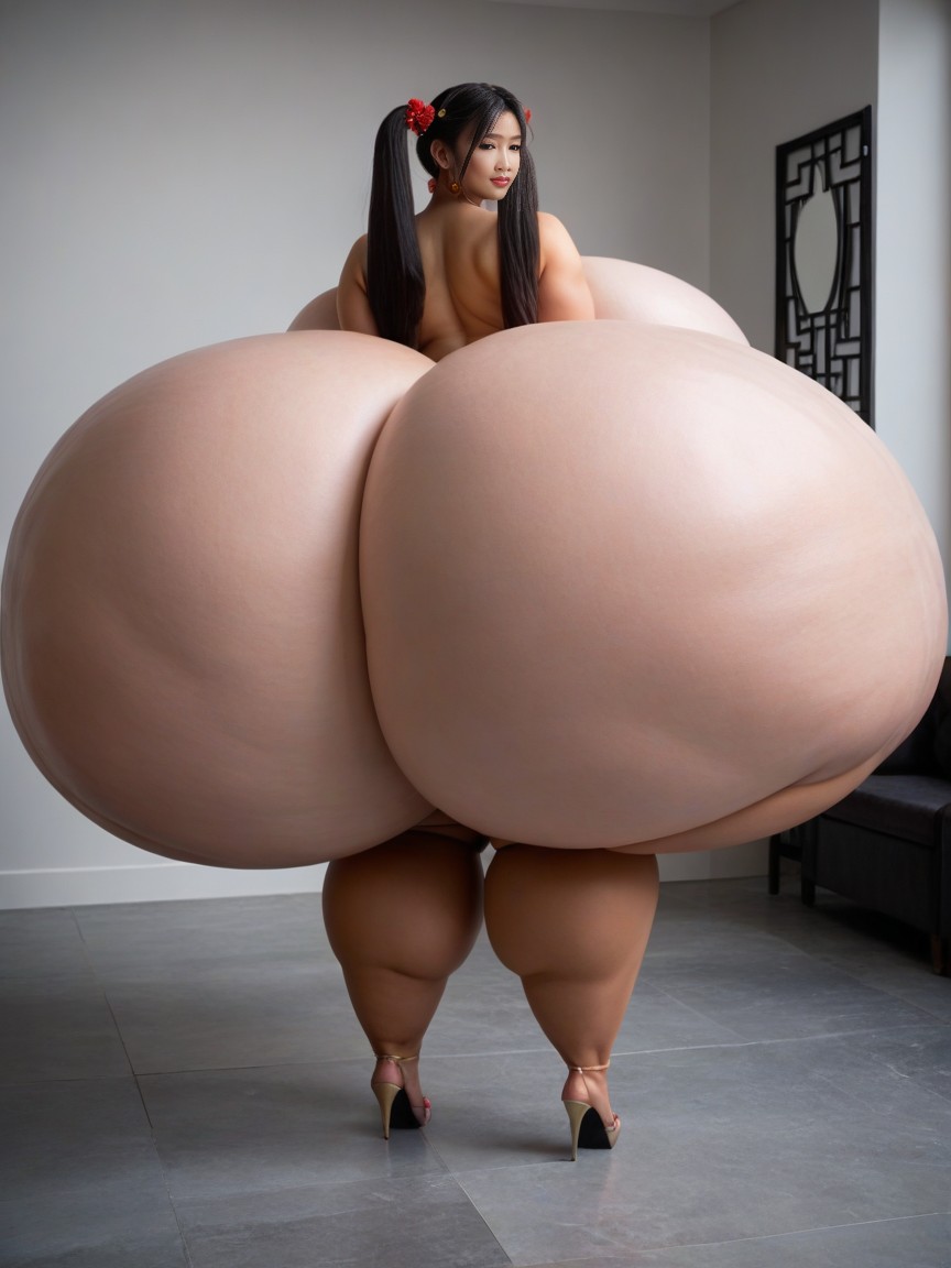 Ghetto Booty, 마른 체형, Extremely Thin Waist AI 포르노
