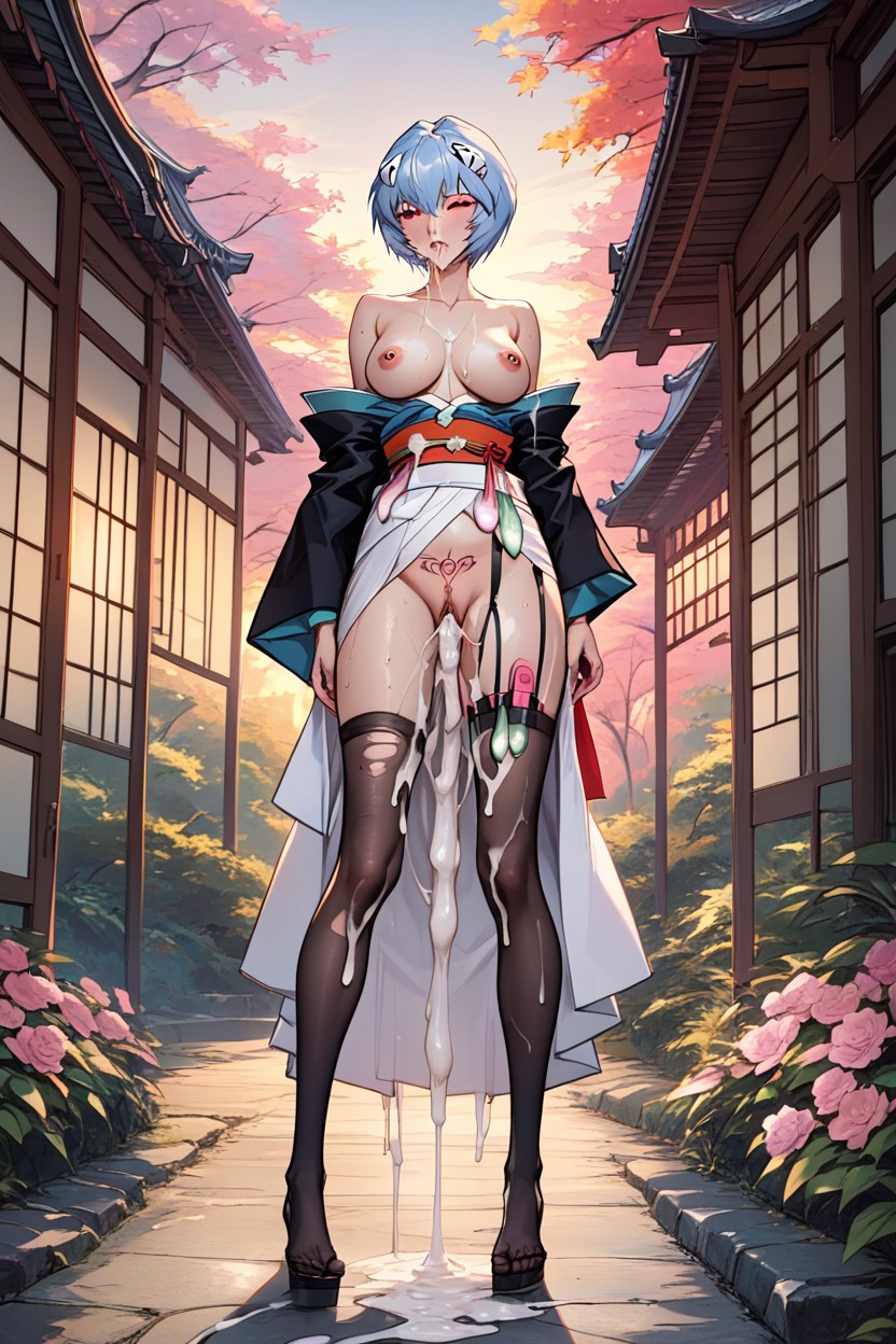 Ripped Black Stockings, Puddle Of Cum On The Ground, Perfect Feet Hentai AI Porn