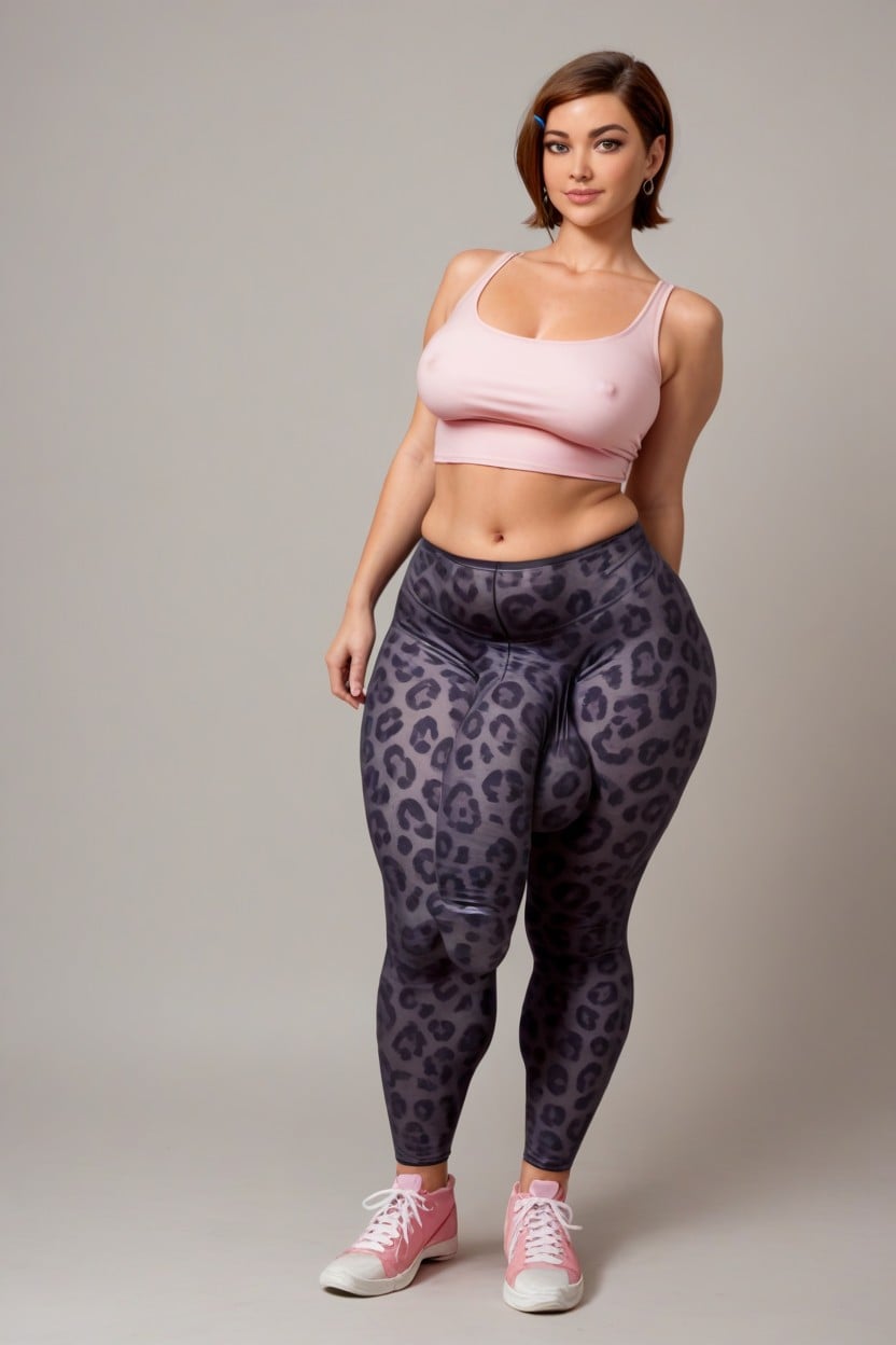 No Tits, 20s, Highly Detailed Hyper Large Ballsack Bulge Shemale AI Porn