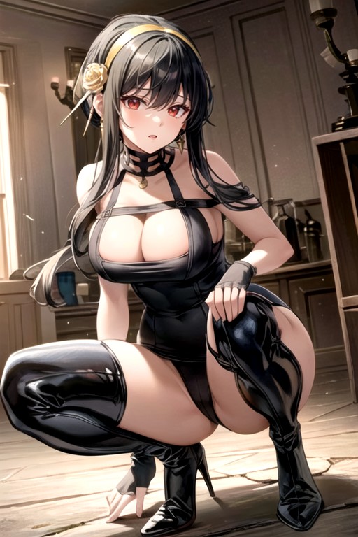Yor Forger (spy X Family), Bottom Up (upskirt), Full Body Furry AI Porn
