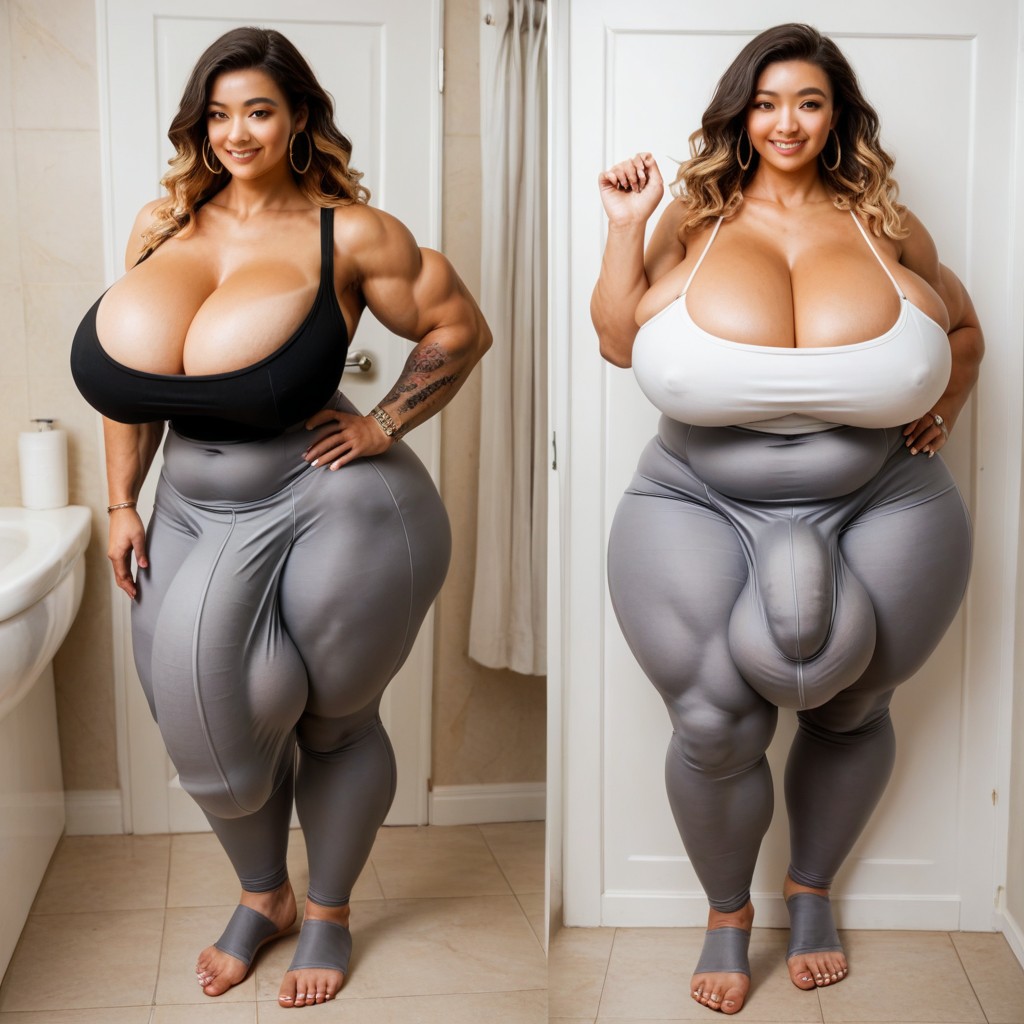 Futanari, Full Body, Ssbbw Shemale AI Porn