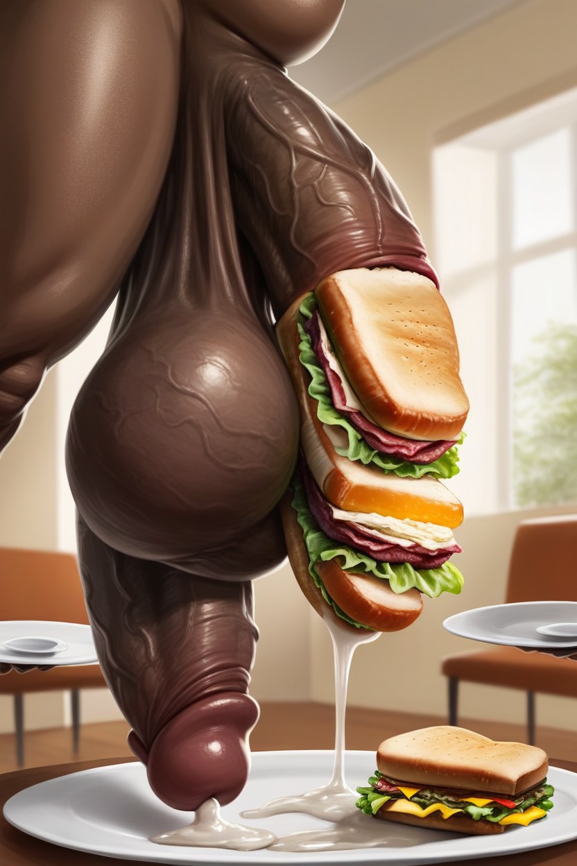 Massive Balls, 1 Person, Sandwich Shemale AI Porn